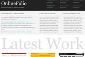 OnlineFolio Html模版