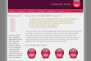 Pink Orb Html模版