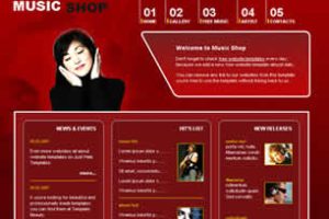 Music Shop Html模版