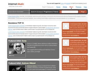 Internet Music Html模版