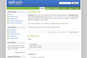 Refresh 1.0 Html模版