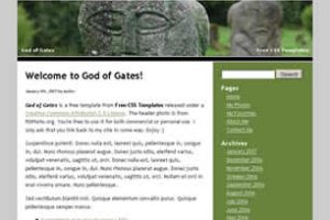 God of Gates Html模版