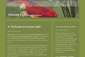 Ocean Life Html模版