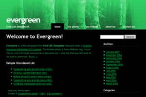 Evergreen Html模版