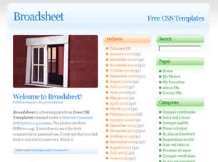 Broadsheet Html模版