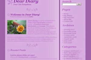 Dear Diary Html模版