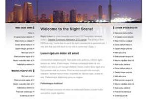 Night Scene Html模版