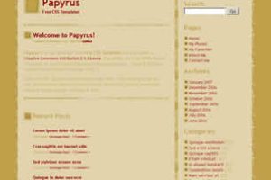 Papyrus Html模版