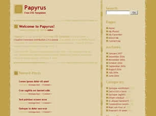 Papyrus Html模版