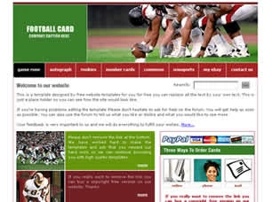 Football Card Html模版