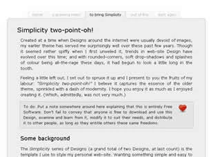 Simplicity two-point-oh! Html模版