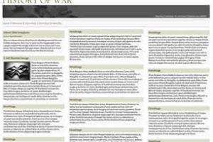 History of War Html模版