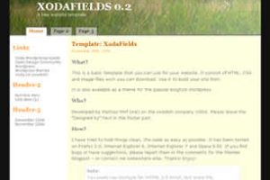 XodaFields 0.2 Html模版