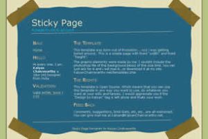 Sticky Page Html模版