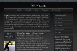 Monkeys Html模版