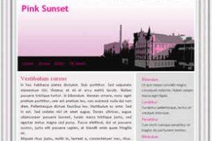 Pink Sunset Html模版