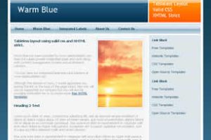 Warm Blue Html模版