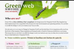 Green Web Html模版
