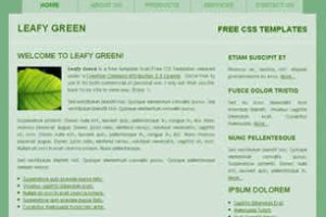 Leafy Green Html模版