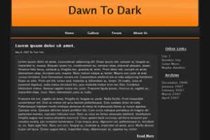 Dawn To Dark Html模版
