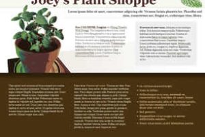 Joeys Plant Shoppe Html模版