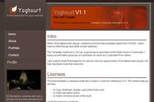 Yoghourt V1.1 Html模版