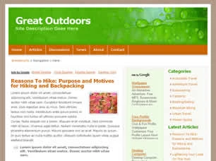 Great Outdoors Html模版
