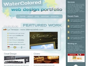 WaterColored Portfolio Html模版