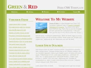 Green & Red Html模版
